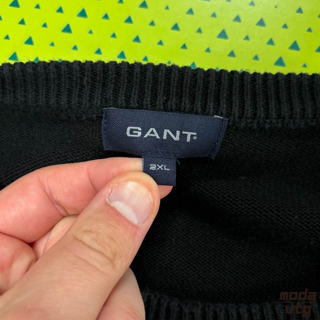 Vintage Y2K GANT Knitted Jumper Black XL