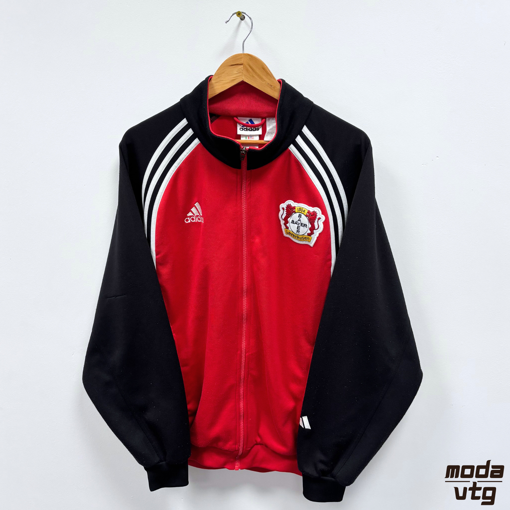 Vintage 90s Bayer 04 Leverkusen Track Jacket Red XL Retro Adidas