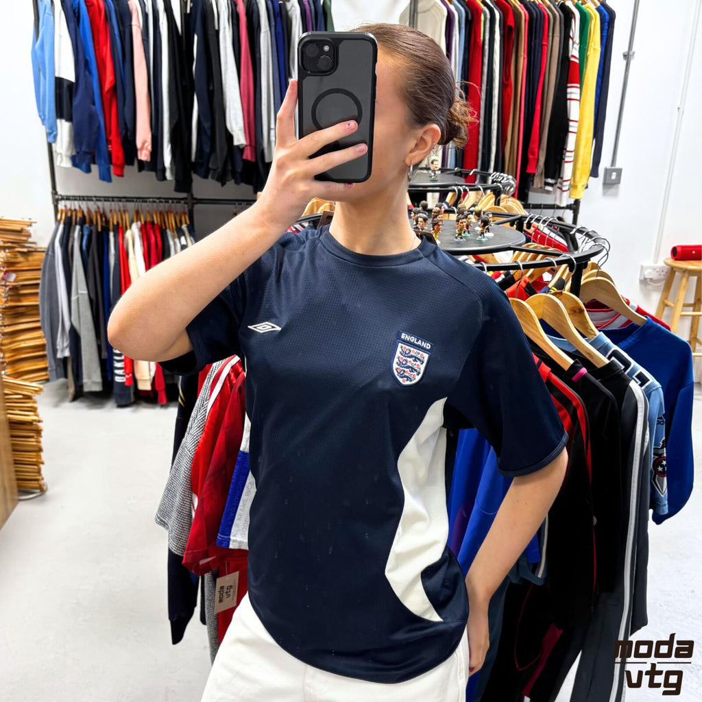 Vintage Y2K England Jersey Navy Small Retro Unisex Umbro World Cup