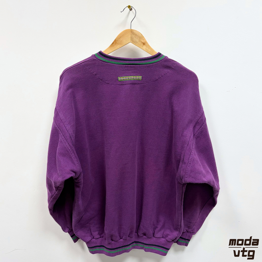 Vintage 90s Adidas Sweatshirt Purple Large Collectors Golf