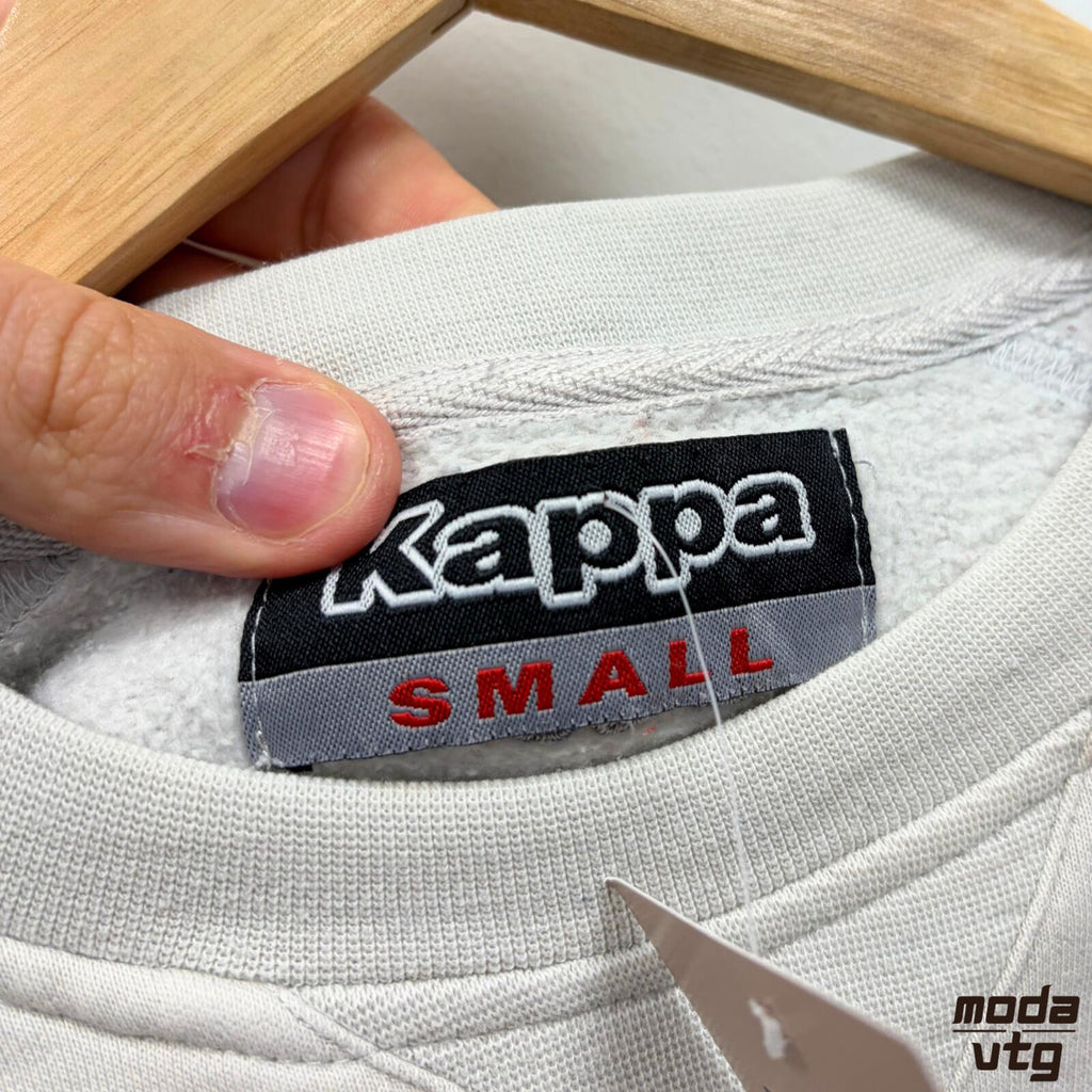 Vintage 90s Kappa Sweatshirt Beige Small Retro Unisex