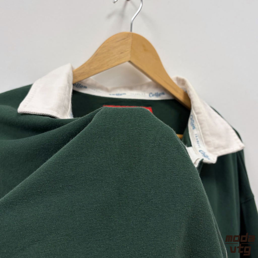 Vintage 90s Ireland Rugby Polo Green XL Retro Cotton Traders