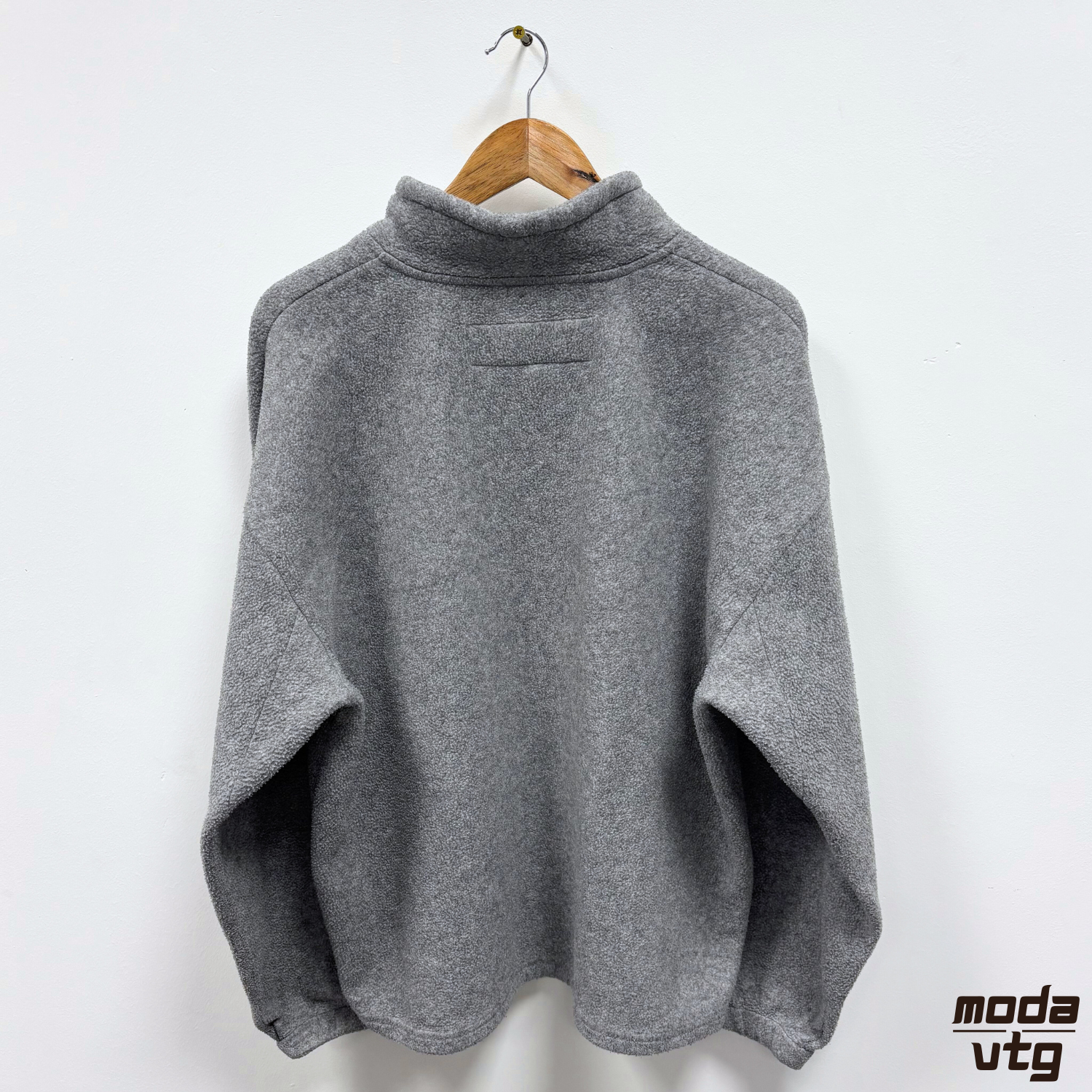 Vintage Y2K Quiksilver Fleece Grey Medium Polartec Winter Quarter Zip