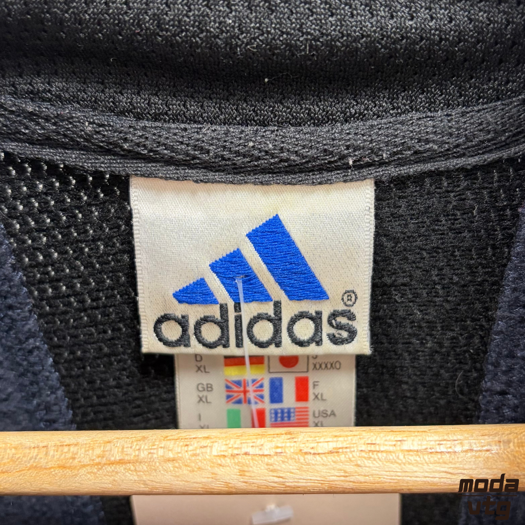 Vintage 90s Adidas Fleece Navy XL Full Zip Retro