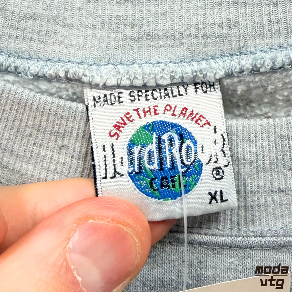 Vintage 90s Planet Hollywood Sweatshirt Grey Large Retro Makati Philippines