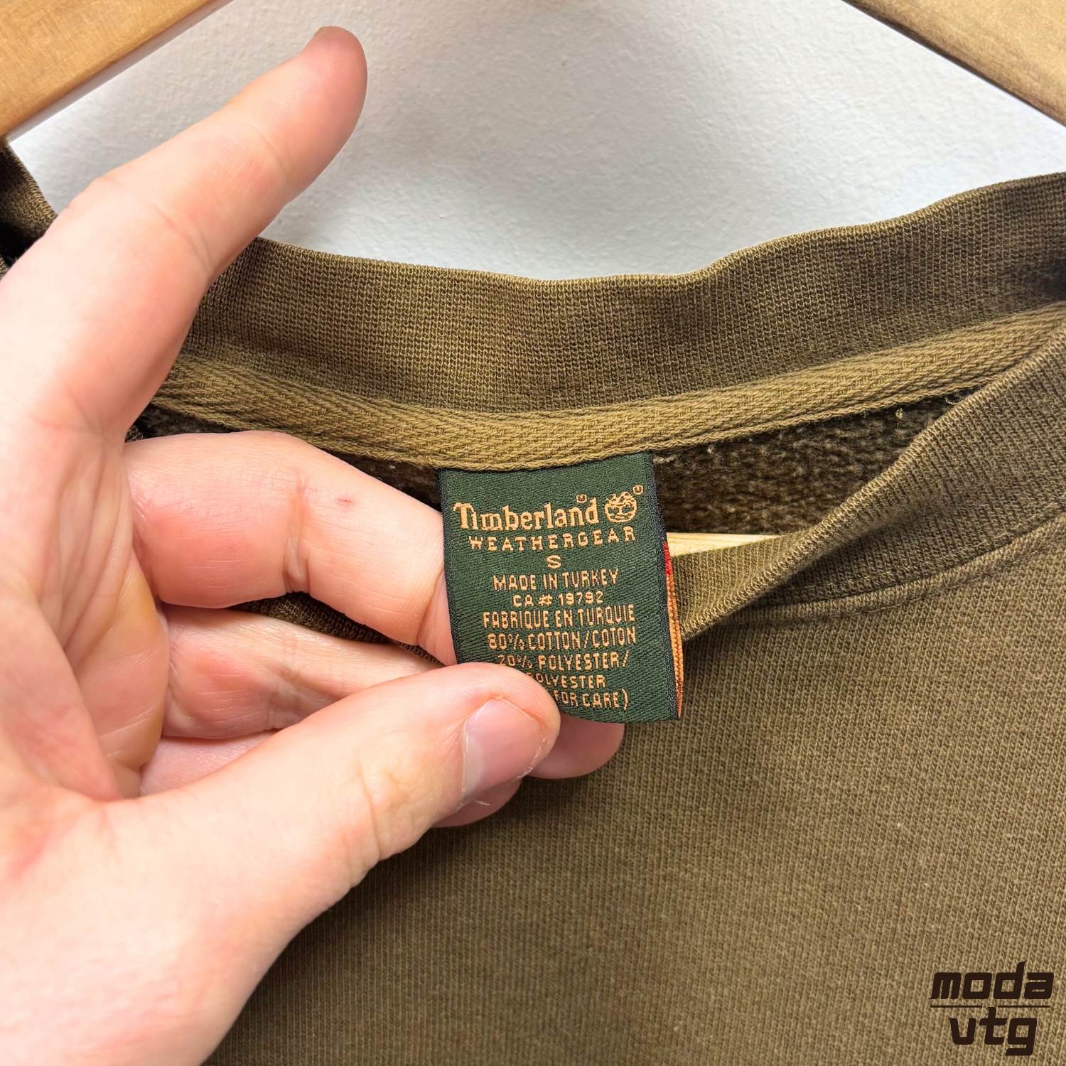 Vintage 90s Timberland Sweatshirt Green Medium Crewneck Retro