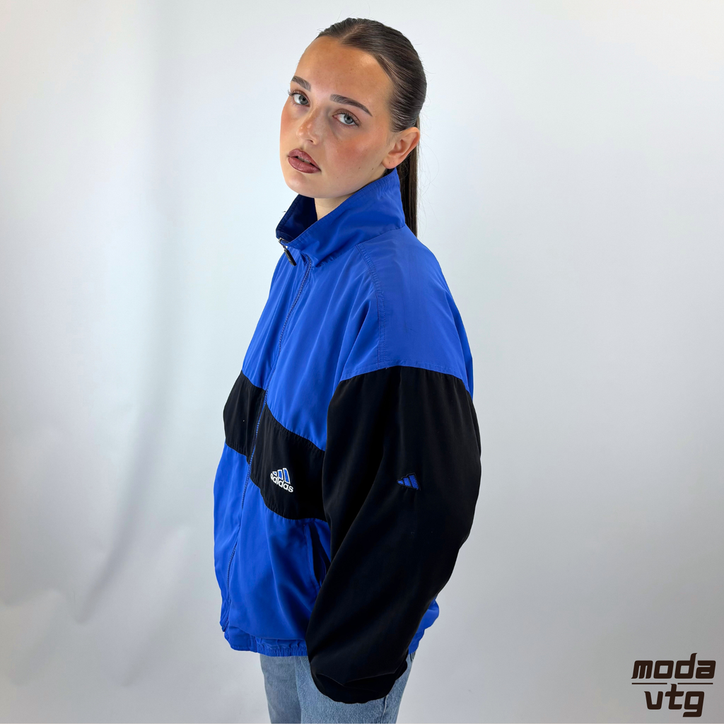 Vintage Y2K Adidas Track Jacket Blue Medium Retro