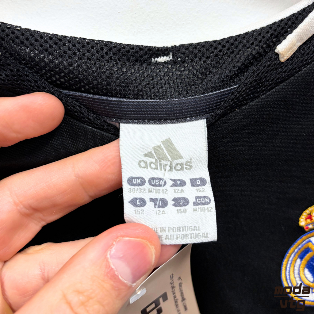 Vintage 2004/05 Real Madrid Jersey Black Women’s Small Away Retro Adidas Summer