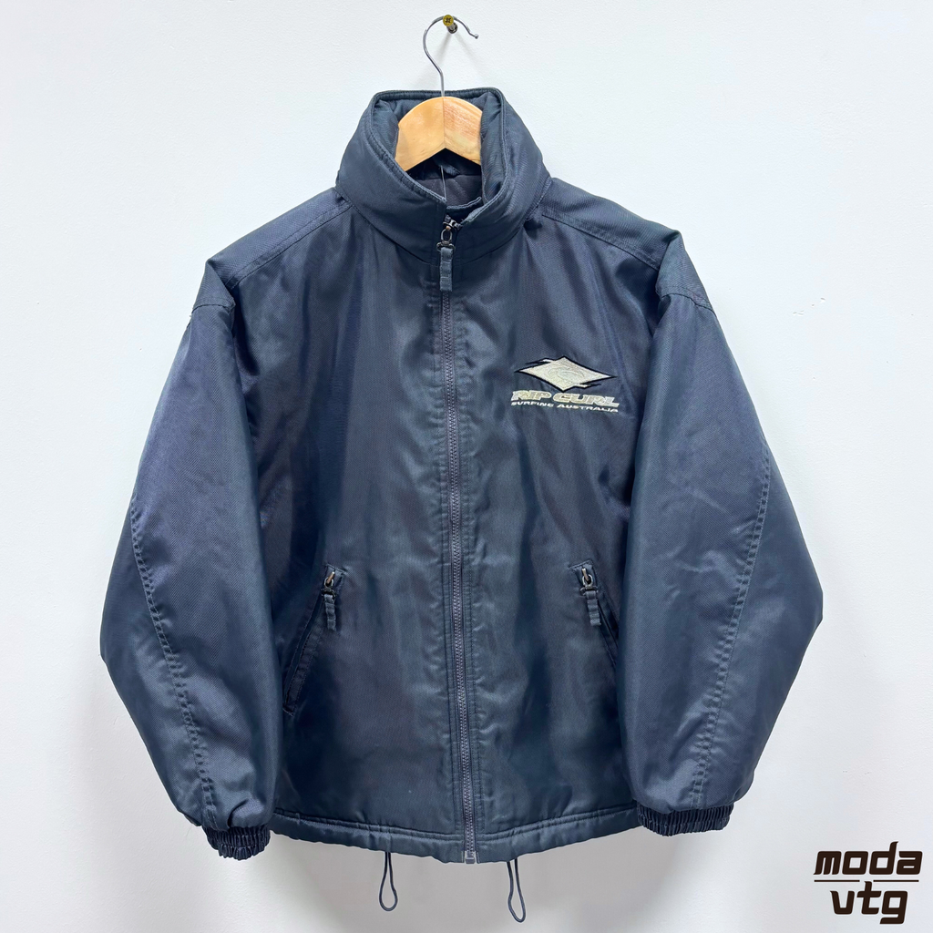 Vintage Y2K Rip Curl Coat Grey Small Winter Retro Unisex