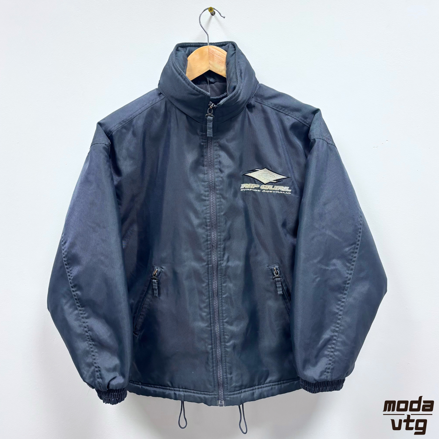 Vintage Y2K Rip Curl Coat Grey Small Winter Retro Unisex