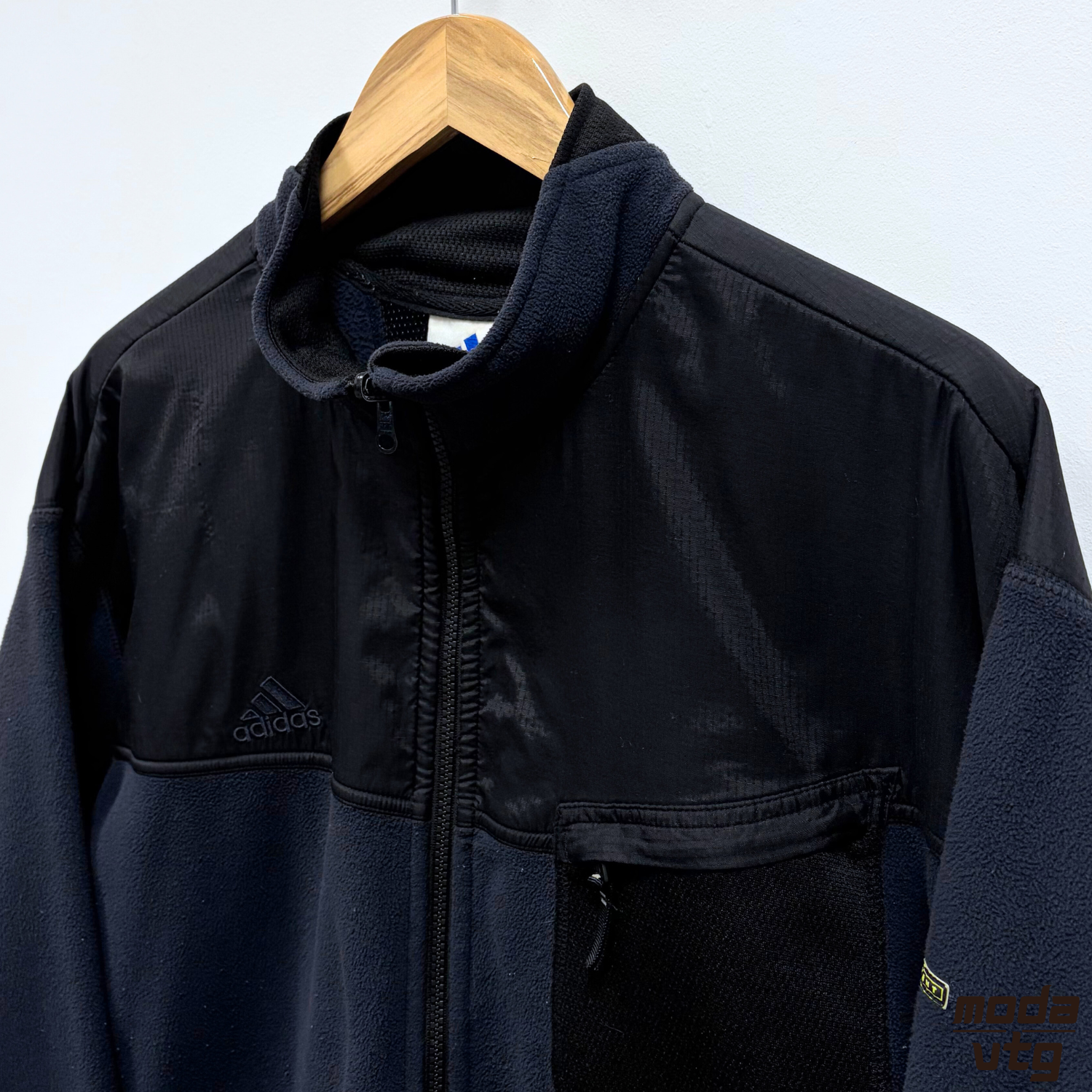 Vintage 90s Adidas Fleece Navy XL Full Zip Retro