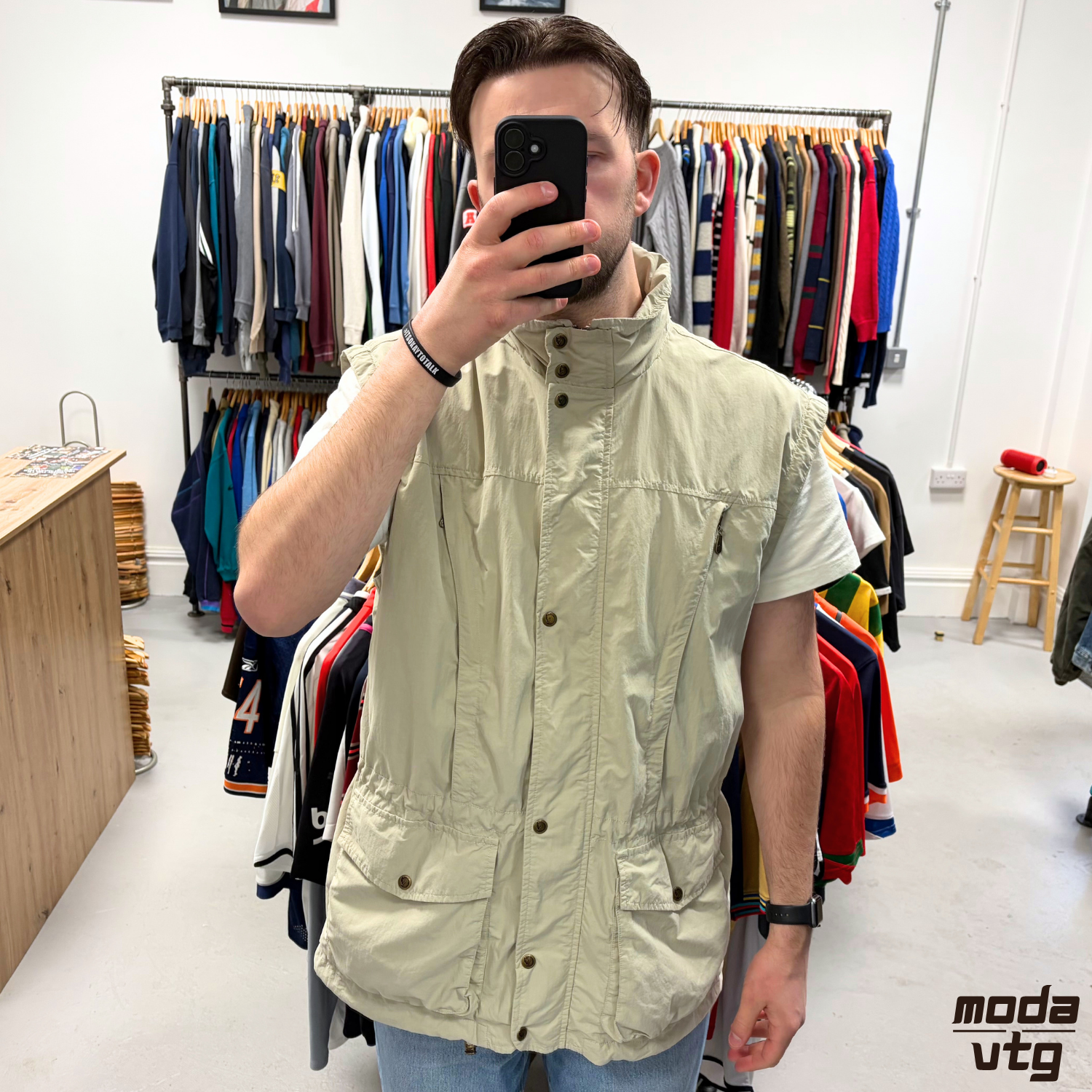 Vintage Y2K Fjällräven Jacket Beige XL G-1000 Field Coat Retro Removable Sleeves