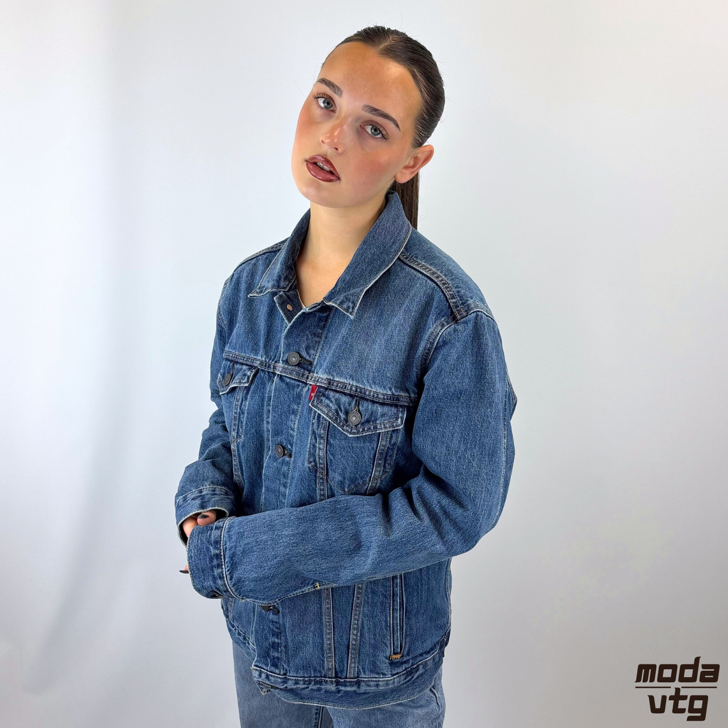 Vintage Y2K Levi’s Denim Jacket Blue Medium Unisex