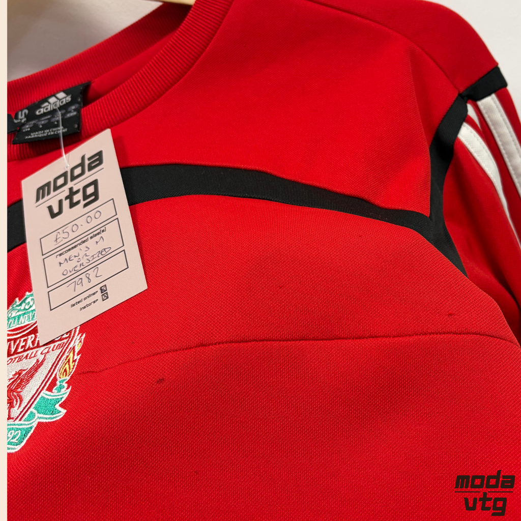 Vintage Y2K Liverpool Sweatshirt Red Medium Retro Unisex Adidas