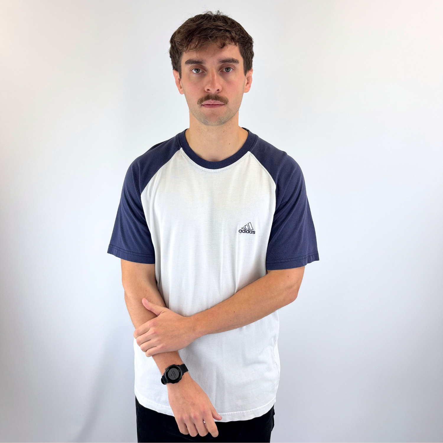 Vintage 90s Adidas T-Shirt White XL Holiday Summer