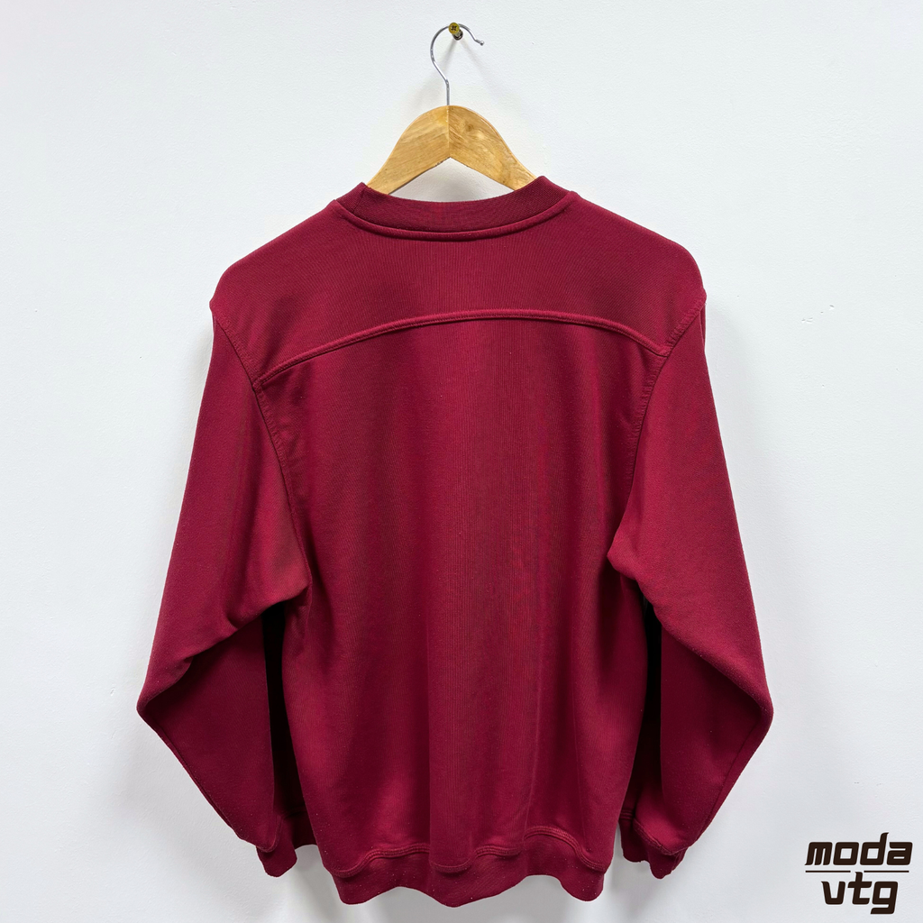 Vintage 90s Reebok Sweatshirt Burgundy Small Retro Crewneck