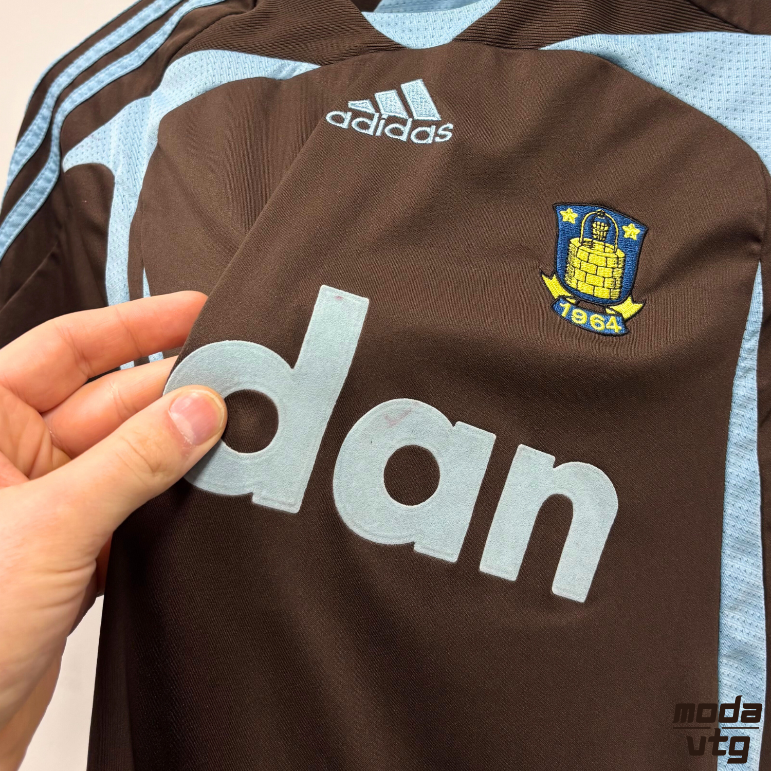 Vintage Y2K Brøndby IF Away Shirt 2007/08 Brown Medium Blokecore Festival