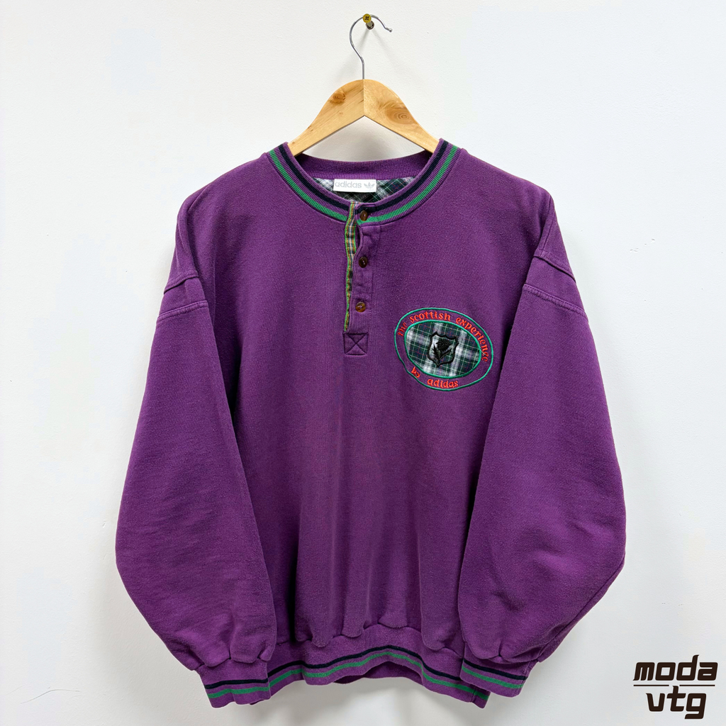Vintage 90s Adidas Sweatshirt Purple Large Collectors Golf
