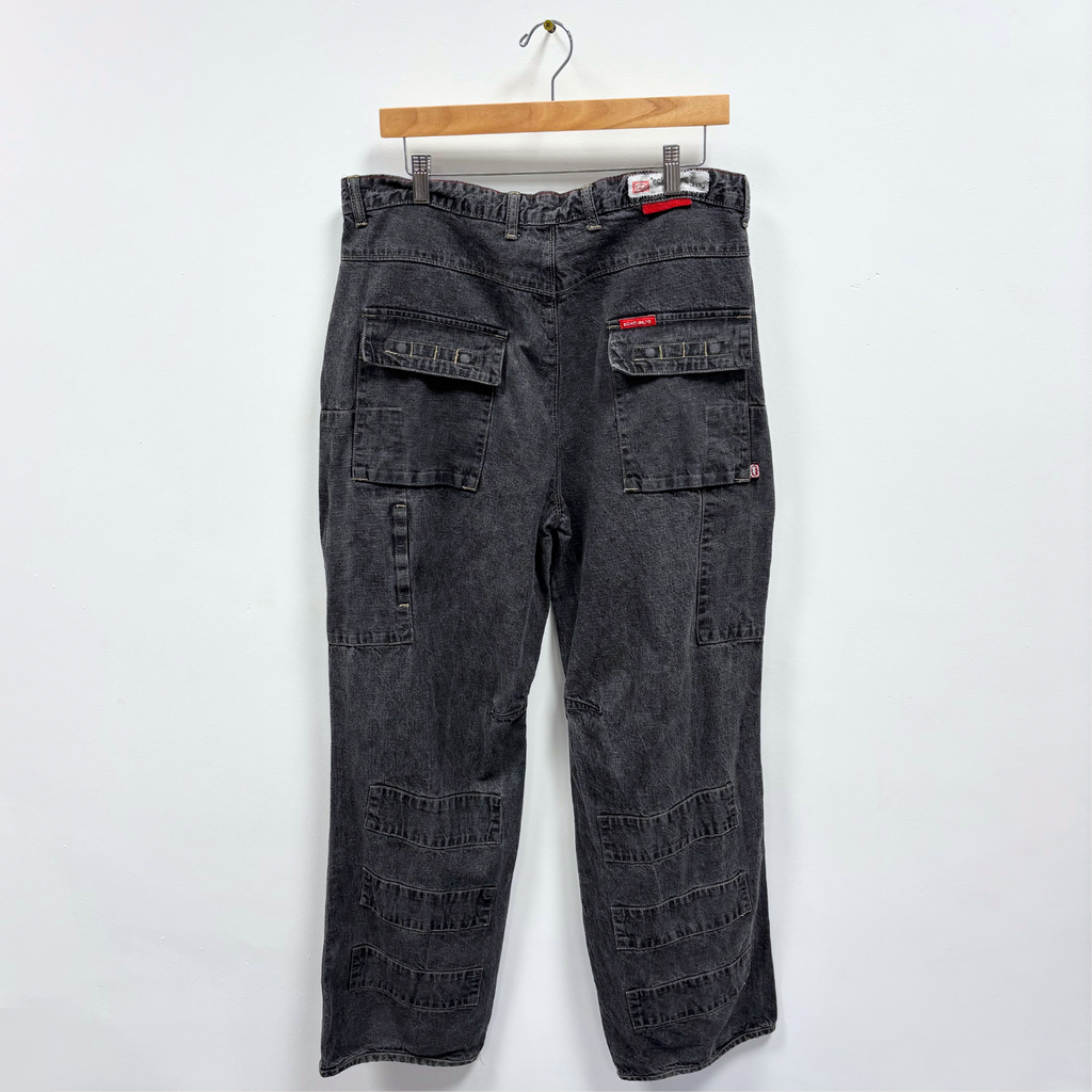 Vintage Y2K Ecko Unltd Denim Jeans Grey XL 36’ Baggy Hiphop