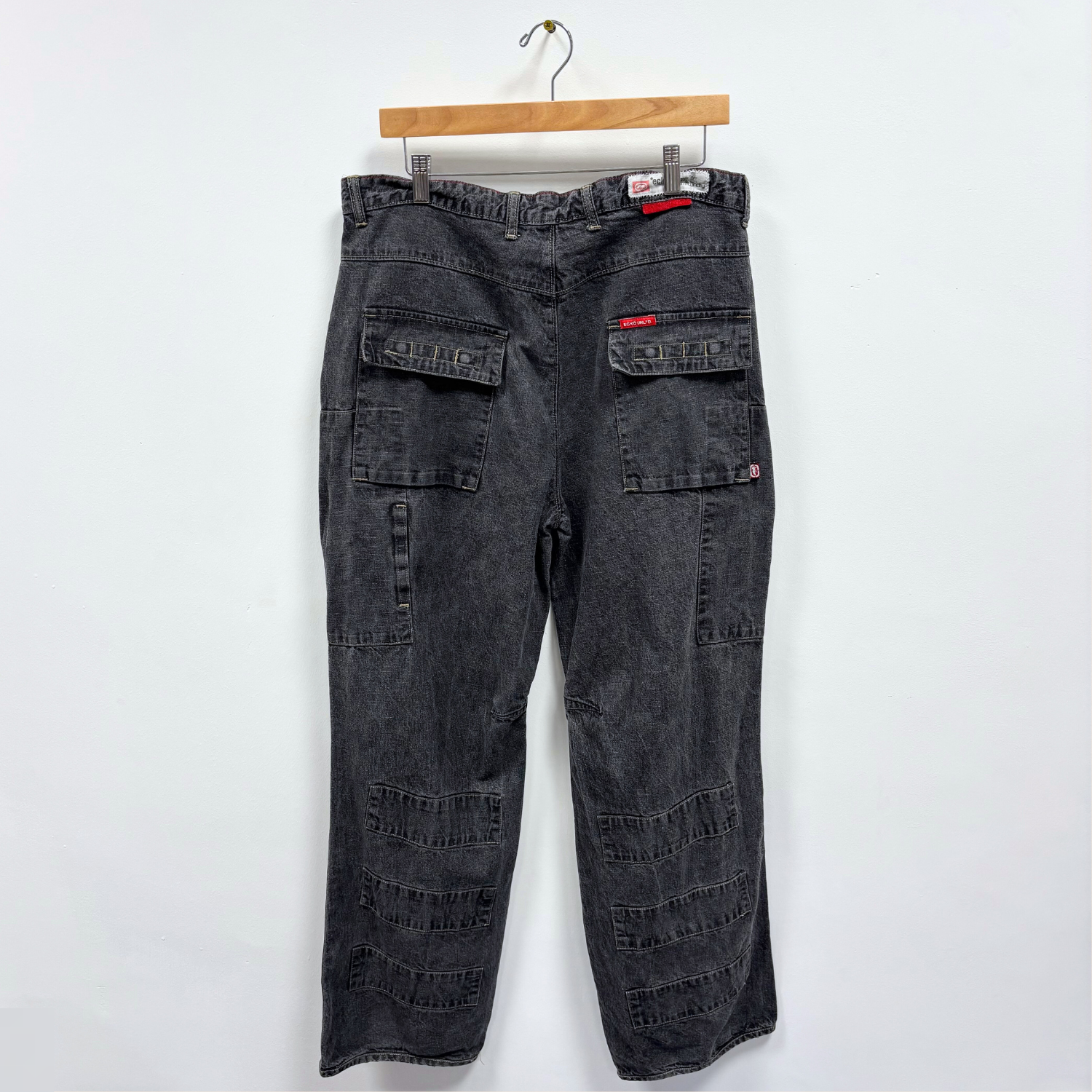 Vintage Y2K Ecko Unltd Denim Jeans Grey XL 36’ Baggy Hiphop