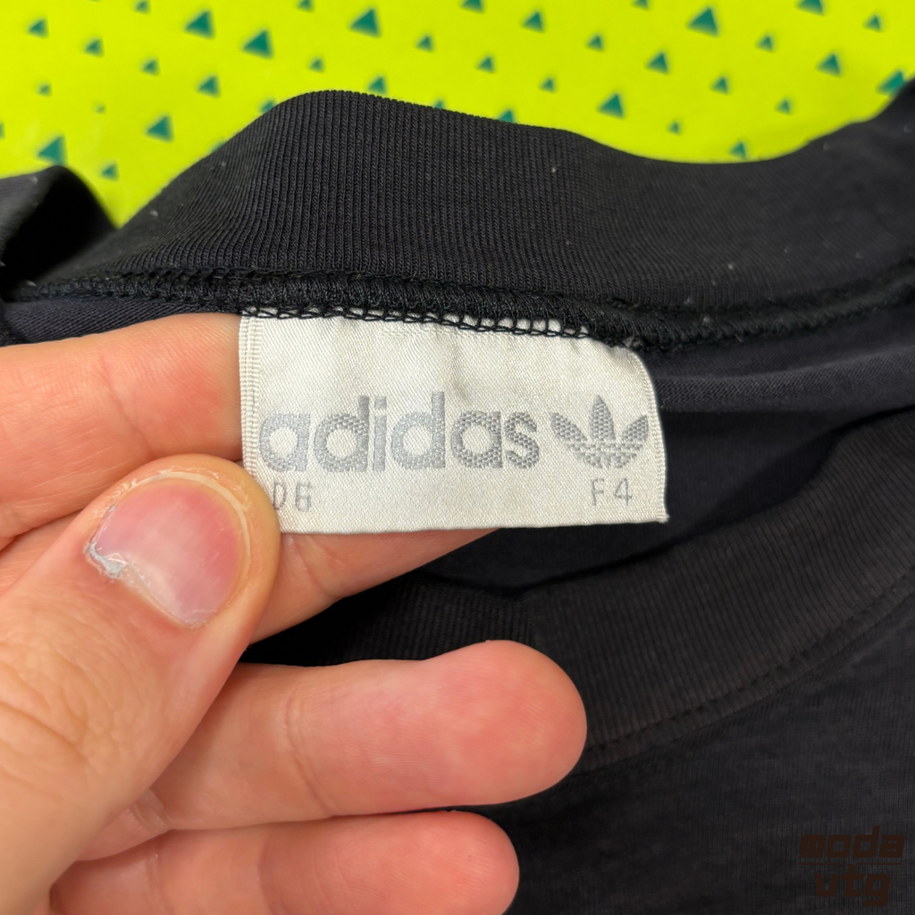 Vintage 90s Adidas T-Shirt Black Large Squash Graphic