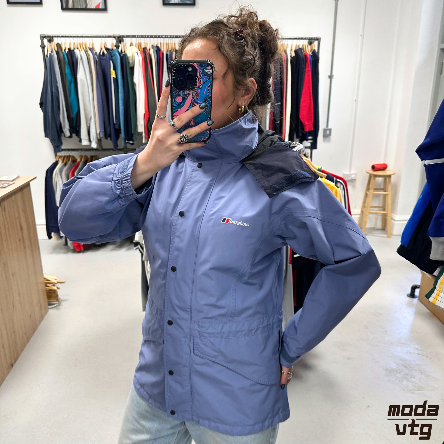 Vintage Y2K Berghaus Raincoat Lilac Women’s Large Goretex Winter Walking