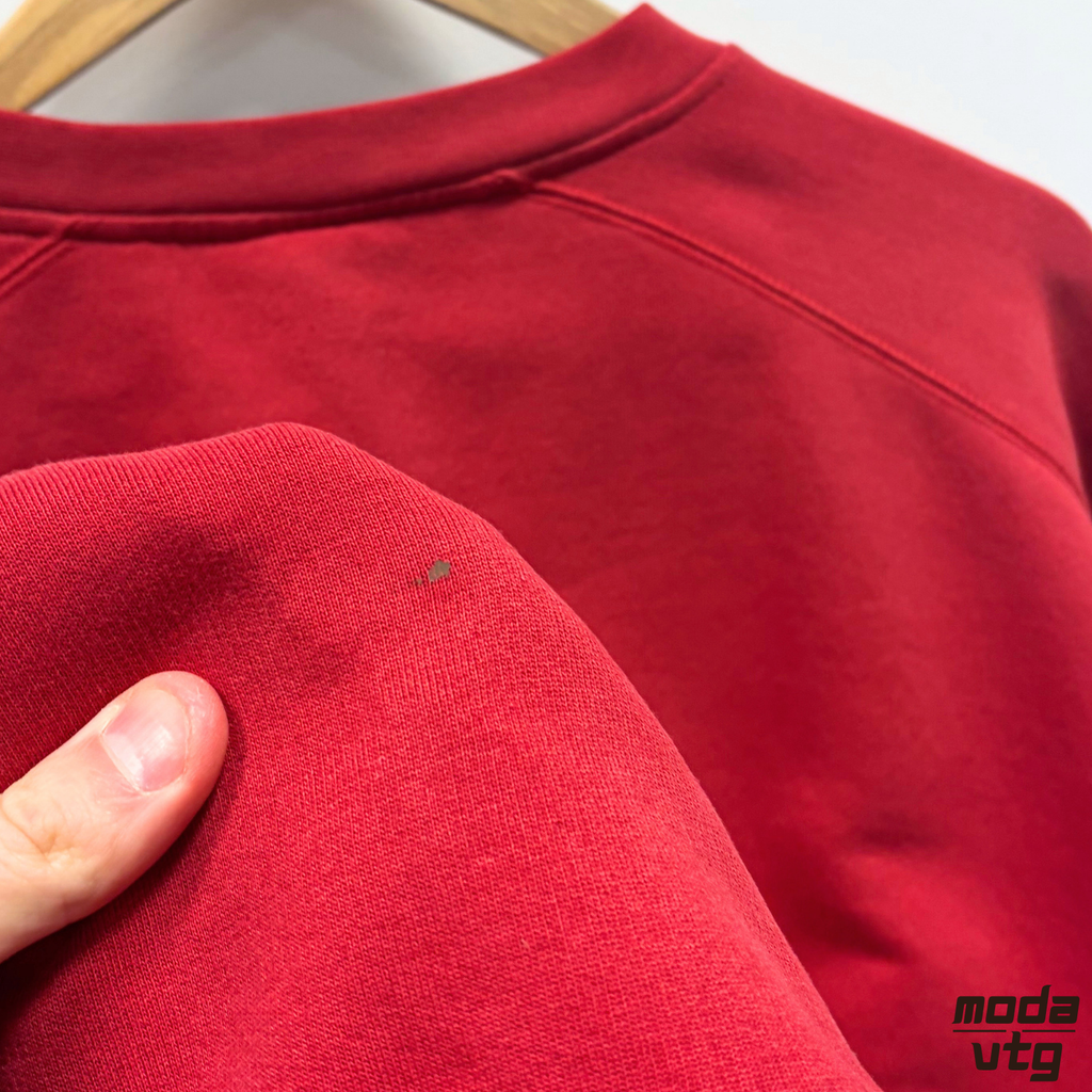 Vintage Y2K Reebok Sweatshirt Red Large Unisex Retro