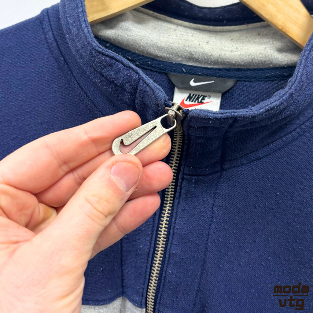 Vintage 90s Nike Sweatshirt Grey XL Quarter Zip Retro