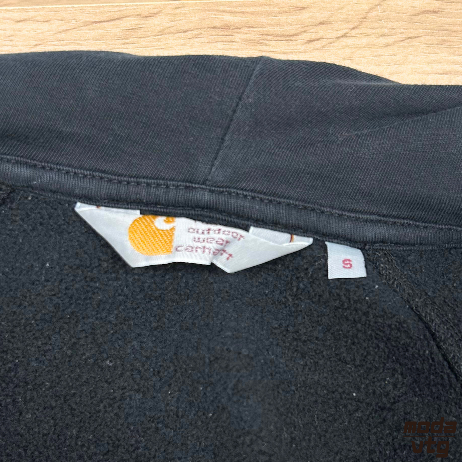 Vintage Y2K Carhartt Hoodie Black Small Unisex Retro Full Zip