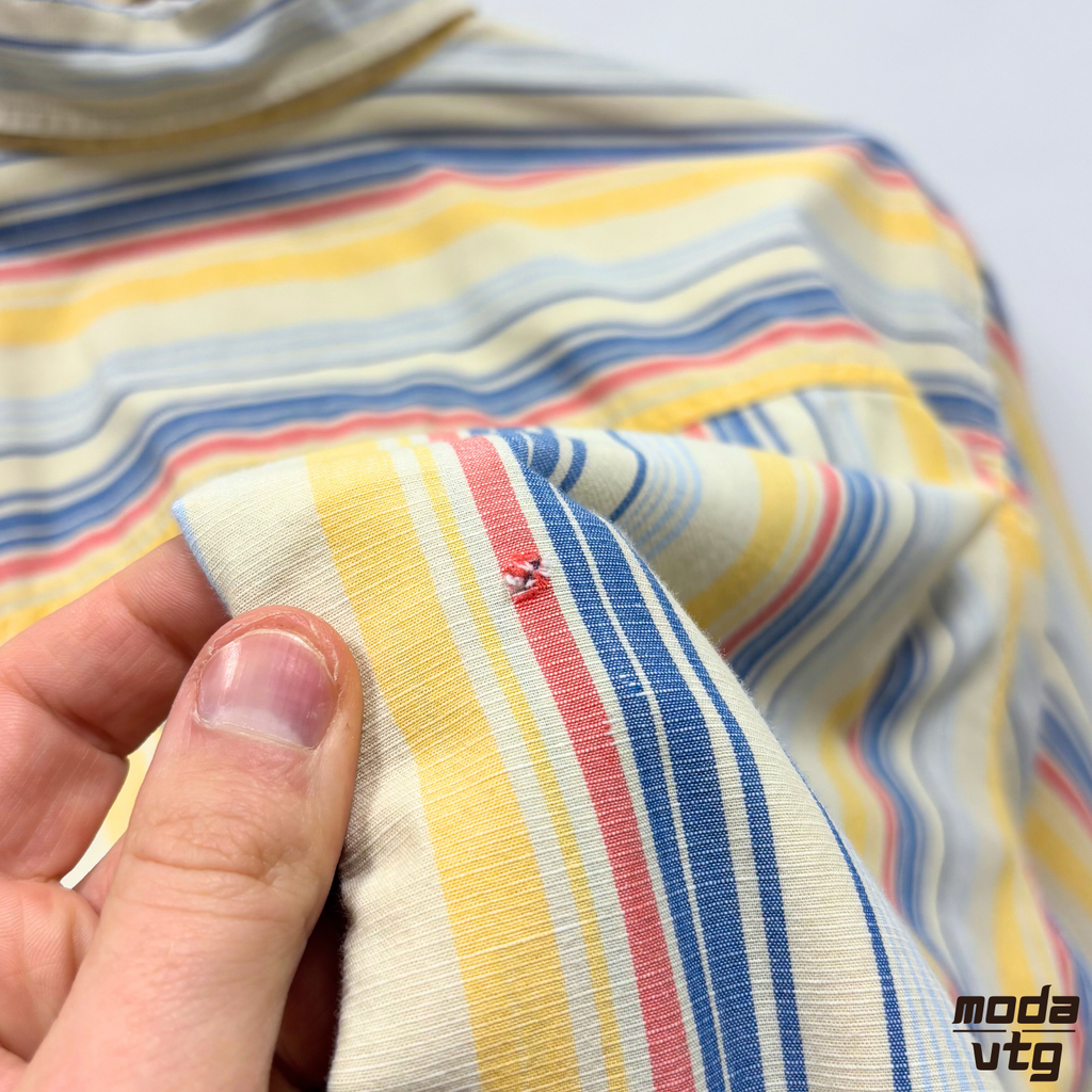 Vintage 90s Marlboro Classics Shirts XL Multicoloured Wavy Funky Retro Short Sle