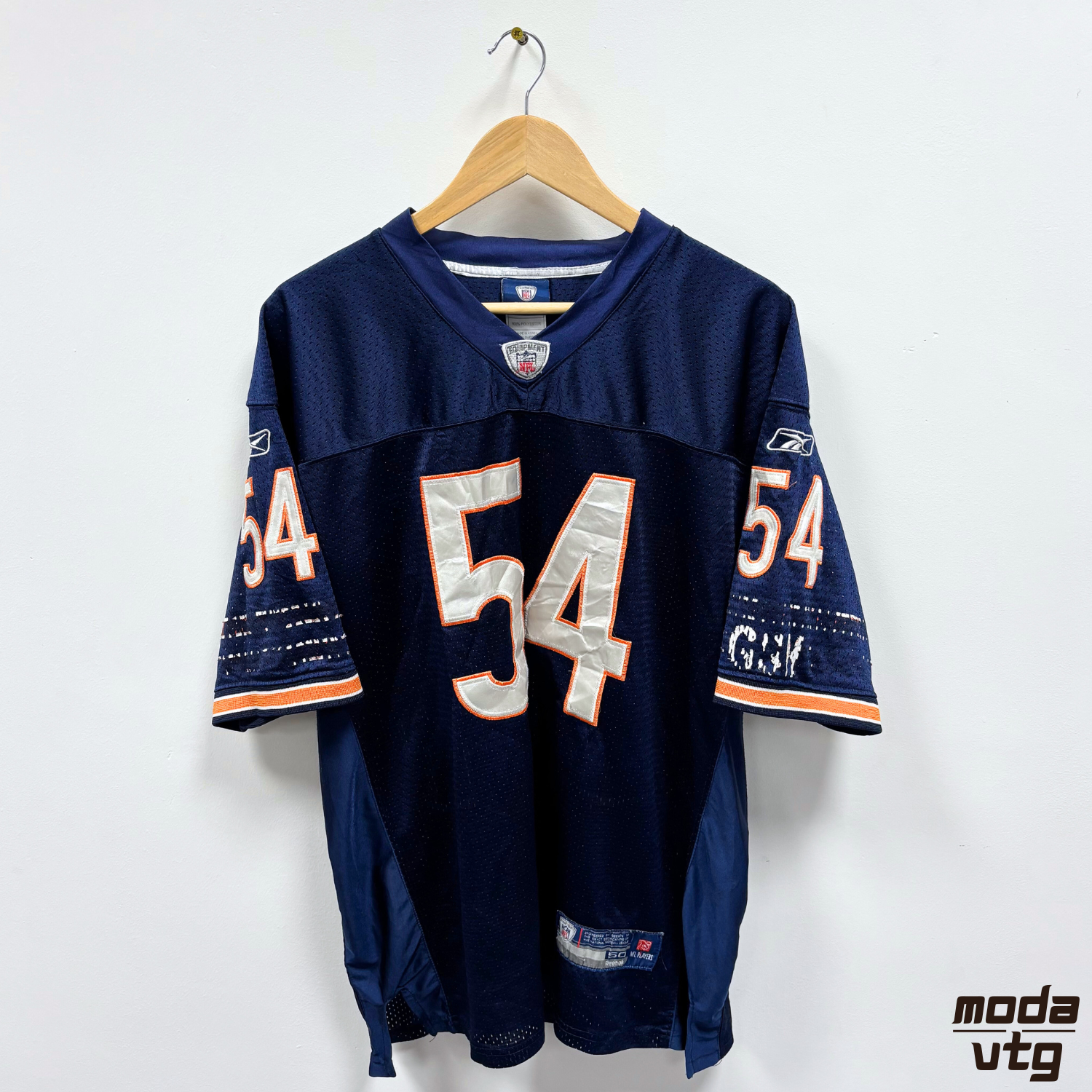 Vintage Y2K Reebok Chicago Bears Jersey Blue XL NFL #54