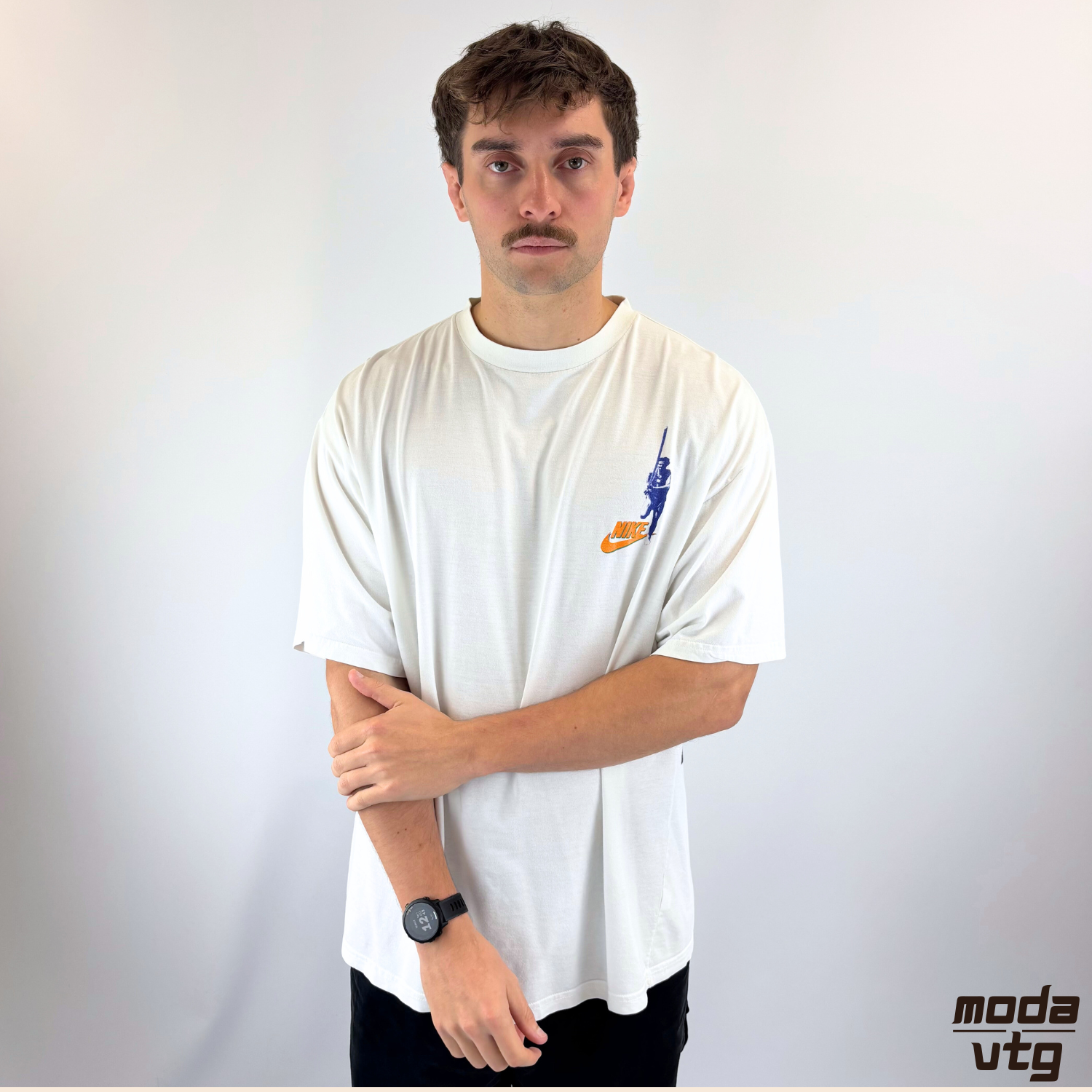 Vintage 90s Nike Sergey Bubka T-Shirt White Barcelona Olympics Graphic