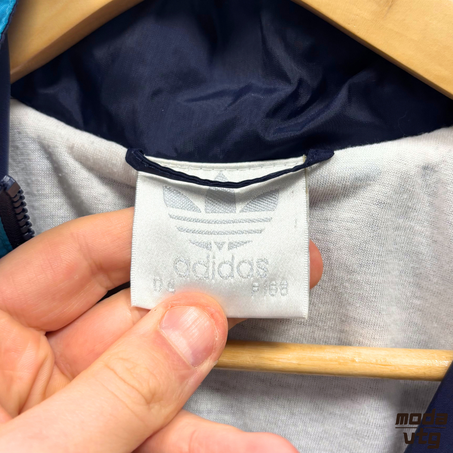 Vintage 90s Adidas Track Jacket Navy Medium Retro Festival