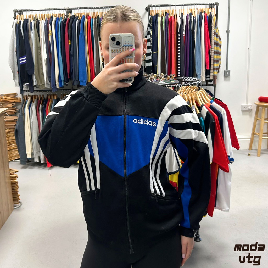 Vintage 90s Adidas Track Jacket Blue Medium Retro Unisex Festival