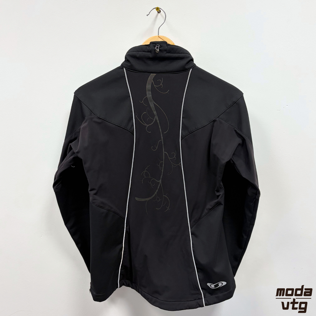 Vintage Y2K Salomon Softshell Jacket Black Women’s Medium Lightweight Outdoors