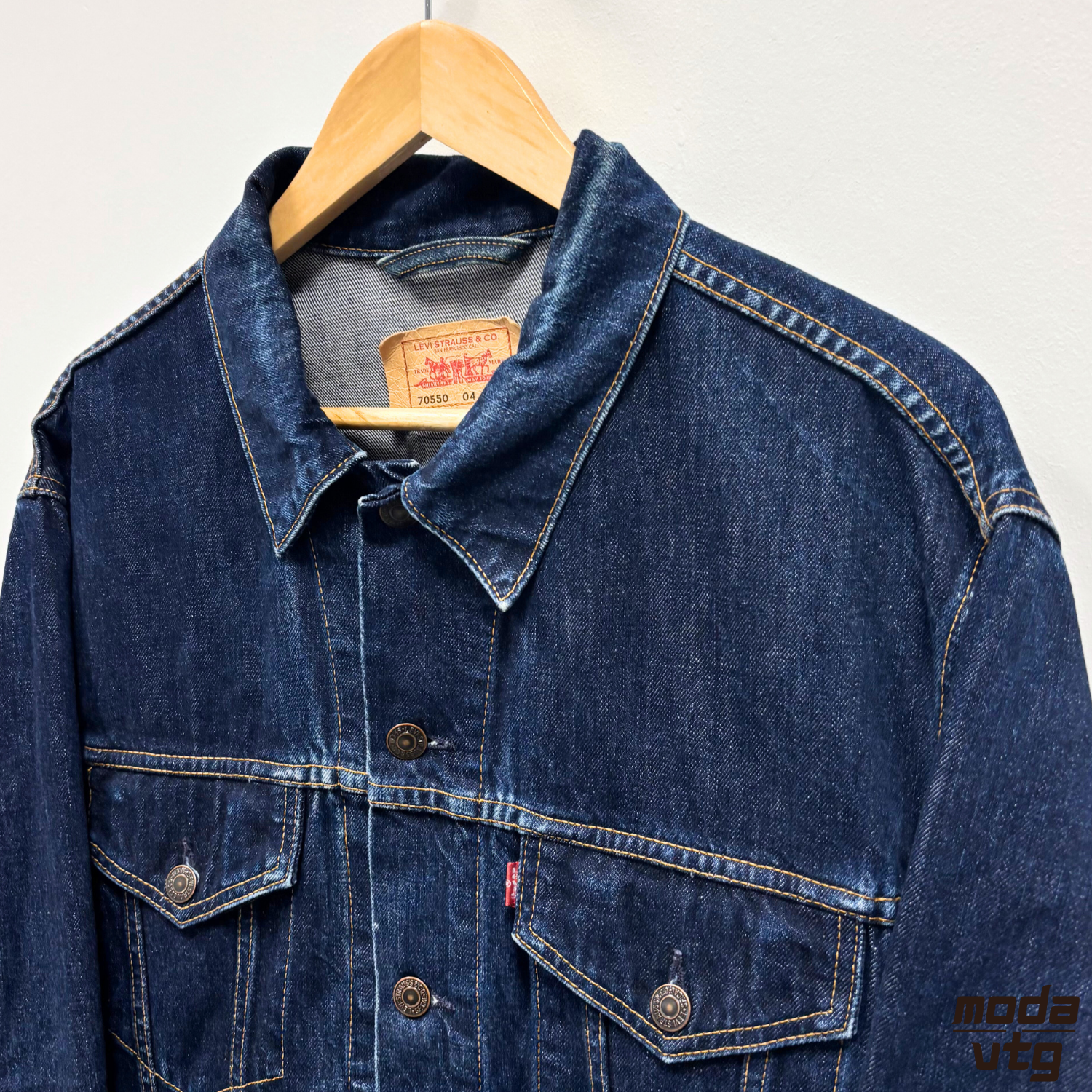 Vintage Y2K Levi’s Denim Jacket Navy Large Retro Unisex