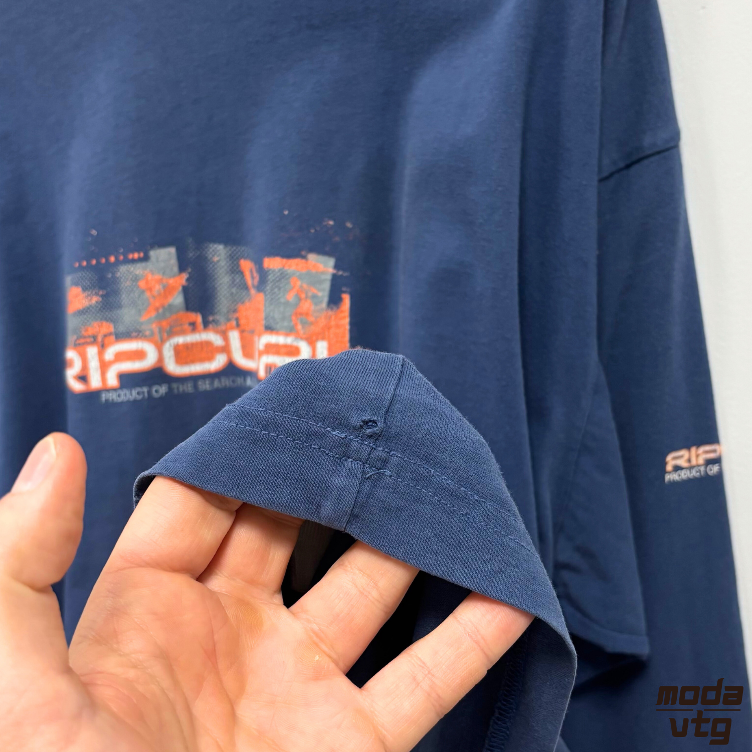 Vintage Y2K Rip Curl T-Shirt Blue XL