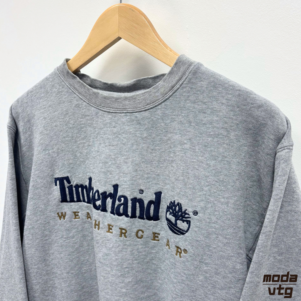 Vintage 90s Timberland Sweatshirt Grey Small Crewneck Retro