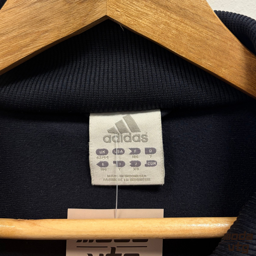 Vintage Y2K Adidas Track Jacket Navy Large Retro Unisex