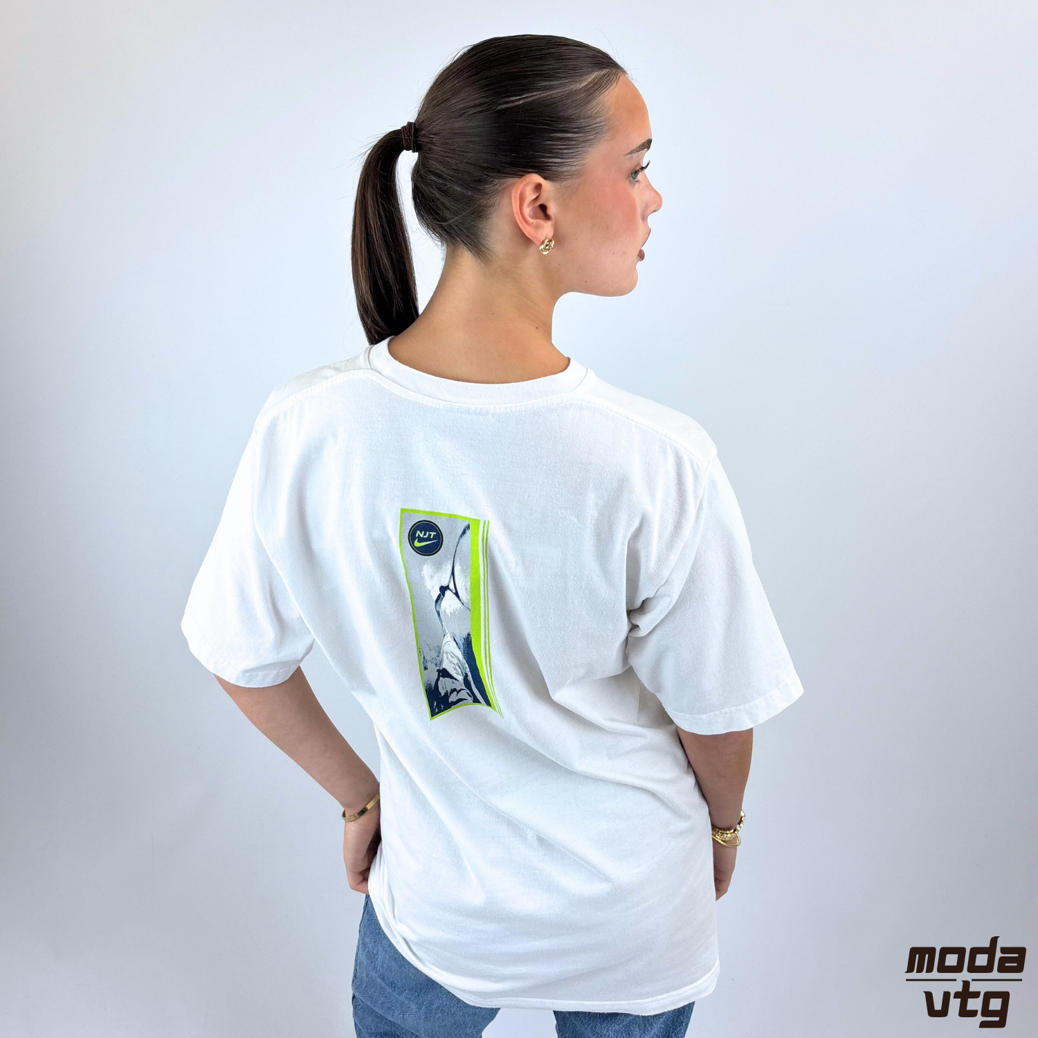 Vintage 90s Nike T-Shirt White Medium Nike Junior Tour Tennis