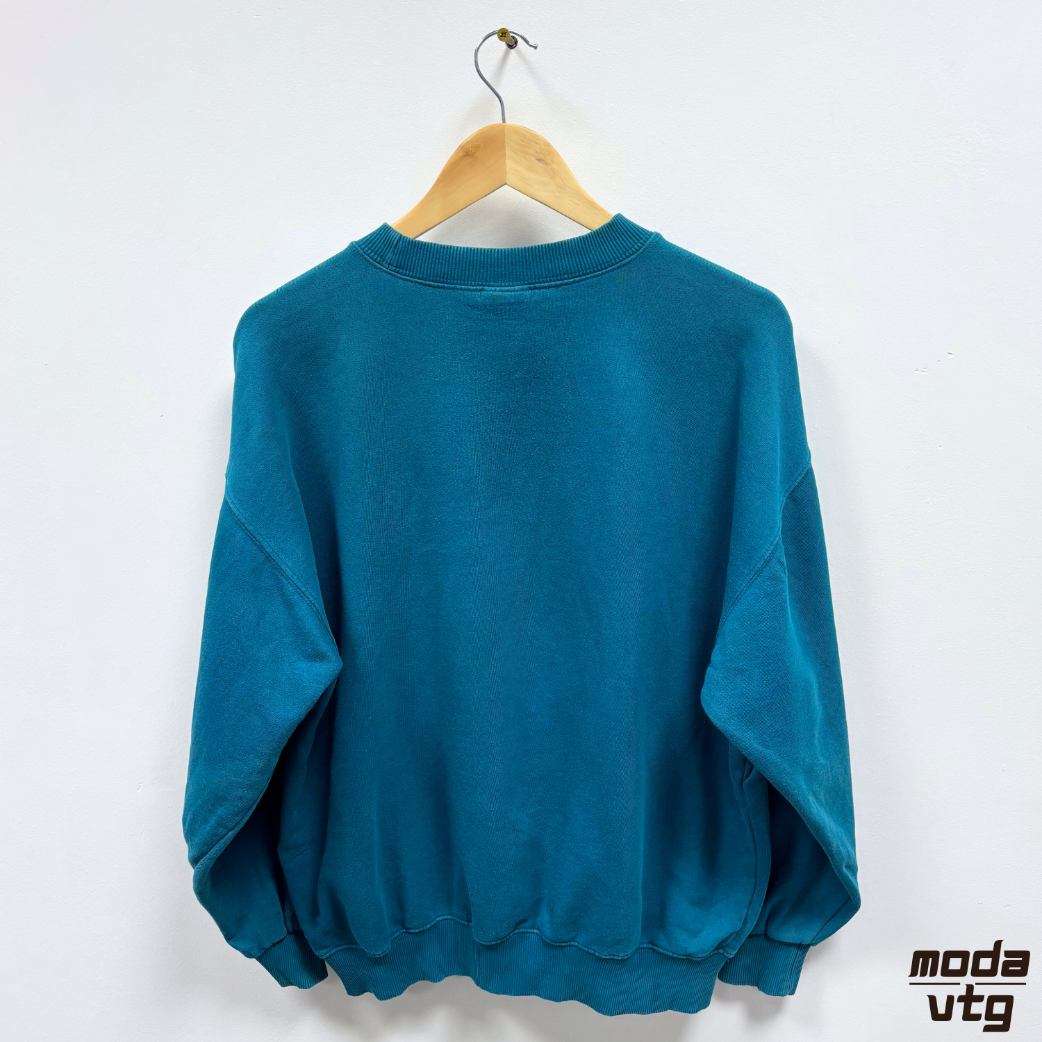 Vintage 90s Nike Sweatshirt Turquoise Medium Retro Swoosh