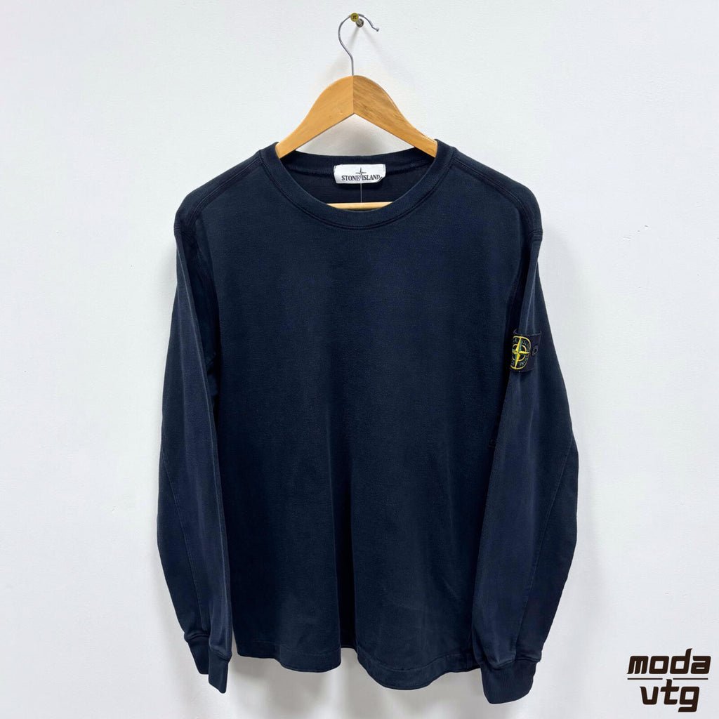 Vintage Y2K Stone Island Sweatshirt Navy Small