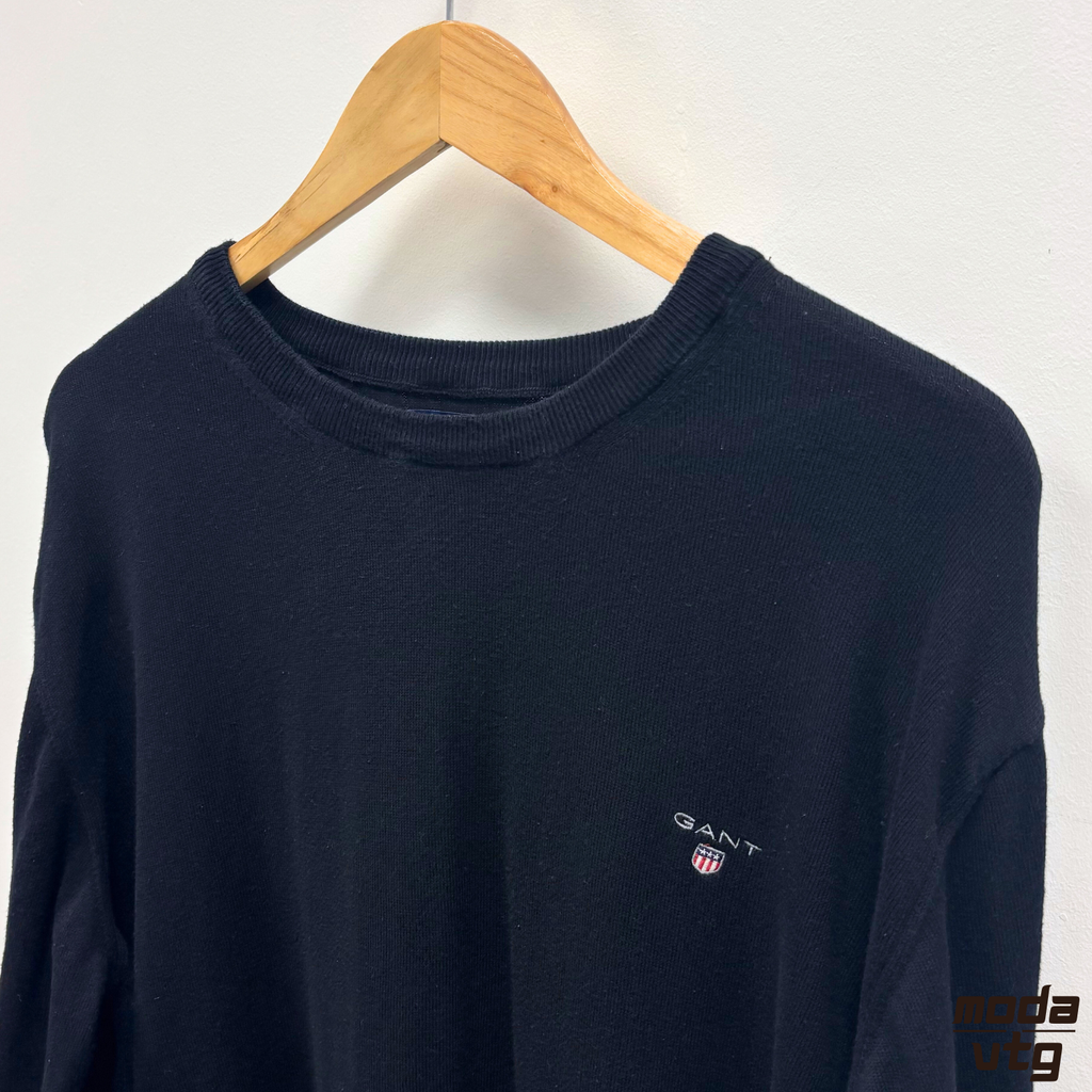 Vintage Y2K GANT Knitted Jumper Black XL