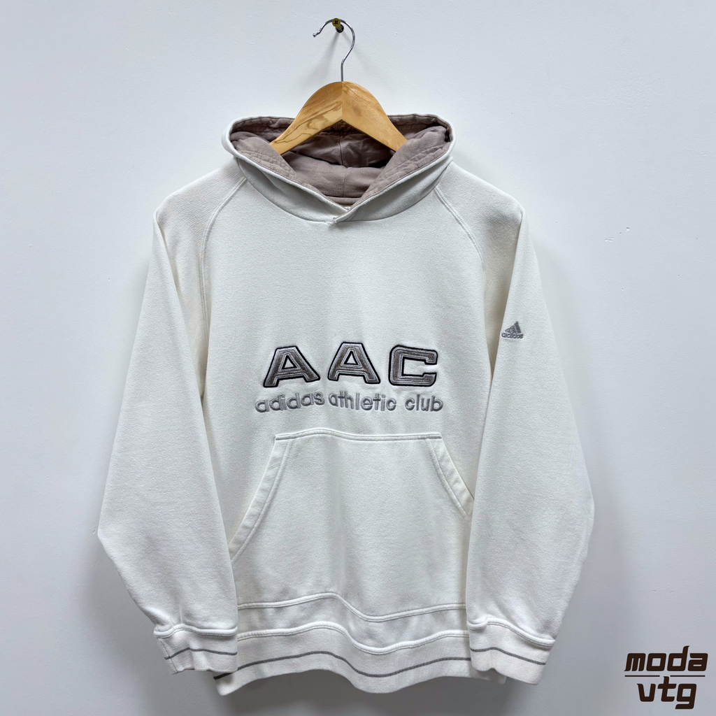 Vintage 90s Adidas Hoodie White Small AAC Adidas Athletic Club
