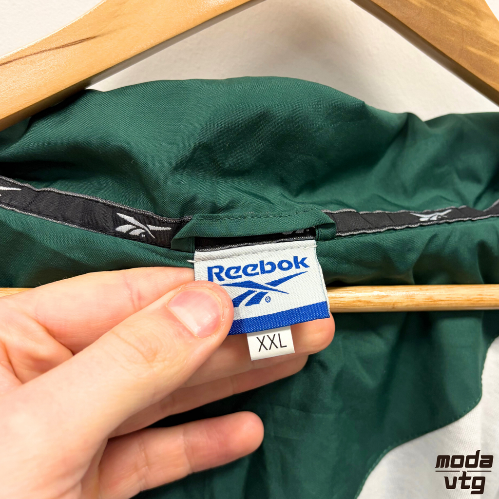 Vintage Y2K Reebok Track Jacket Green XXL Retro Festivals