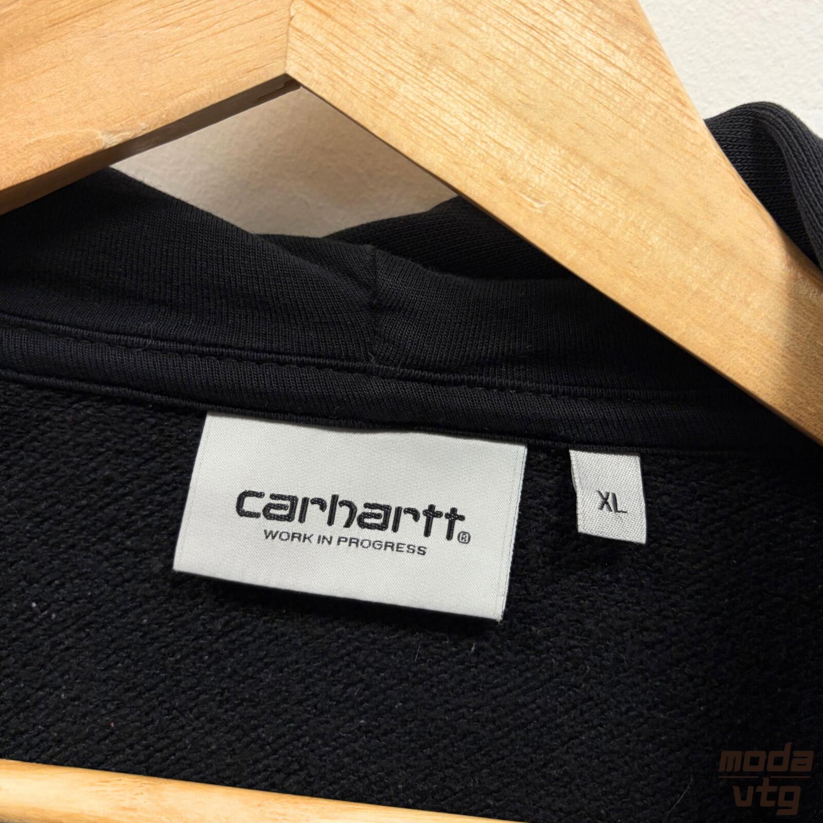 Vintage Y2K Carhartt Hoodie Black XL Workwear Full Zip