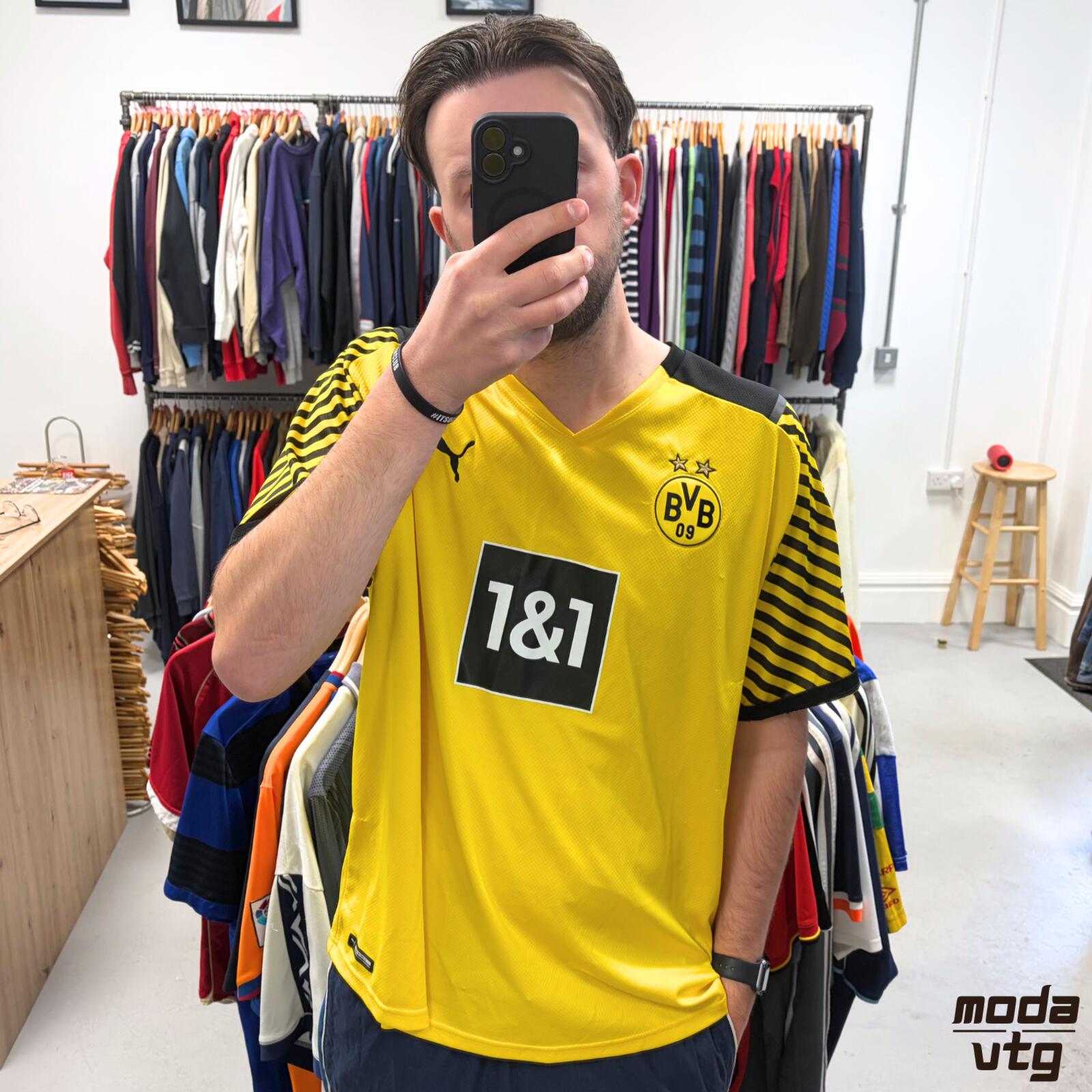 Y2K 2021/22 Borussia Dortmund Jersey Yellow XXL Home Retro Puma