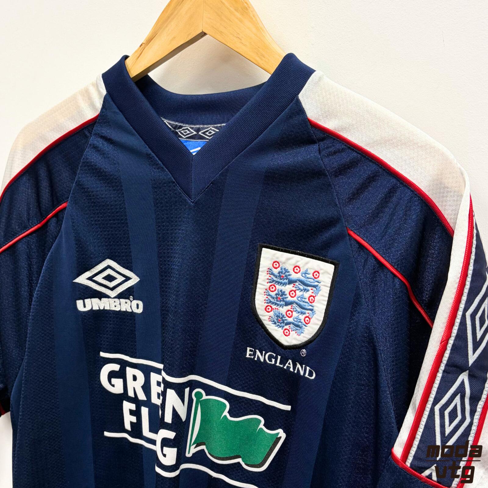 Vintage 1998/00 England Jersey Navy Large Retro Unisex Umbro