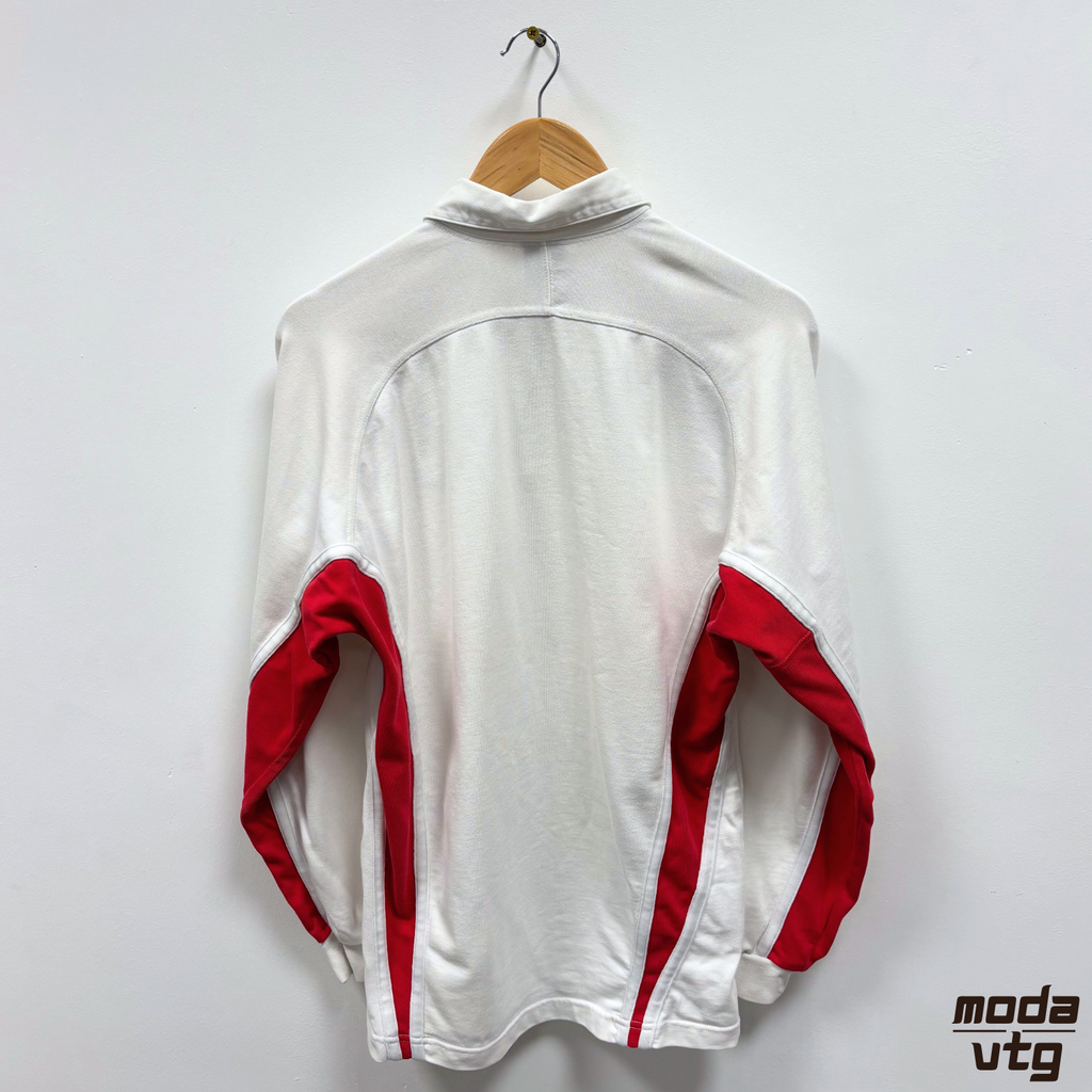 Vintage 2002/2003 England Rugby Union Nike Polo White Medium Home  Home