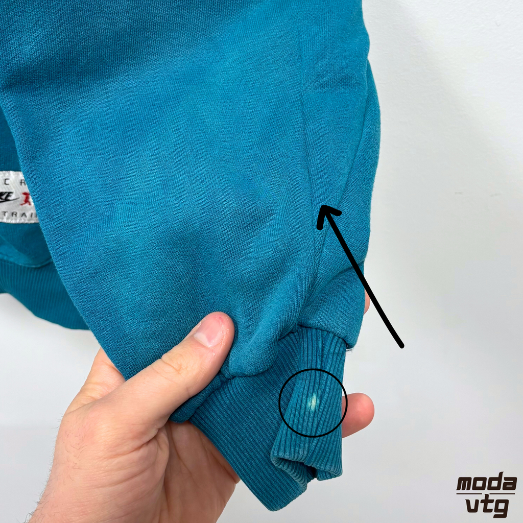 Vintage 90s Nike Sweatshirt Turquoise Medium Retro Swoosh